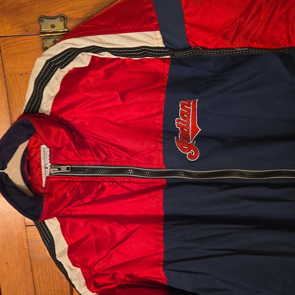 Vtg Men's Indians/Chief Wahoo Genuine Merchandise Starter Jacket - Picture 3 of 12
